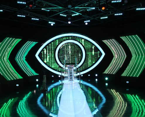 Big Brother TV Studio Set Lighting and Custom LED Screens