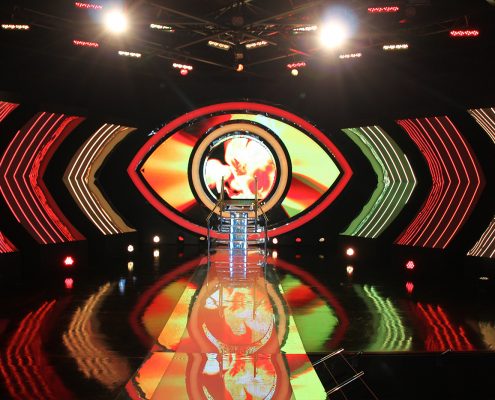 Big Brother TV Studio Set Lighting and Custom LED Screens