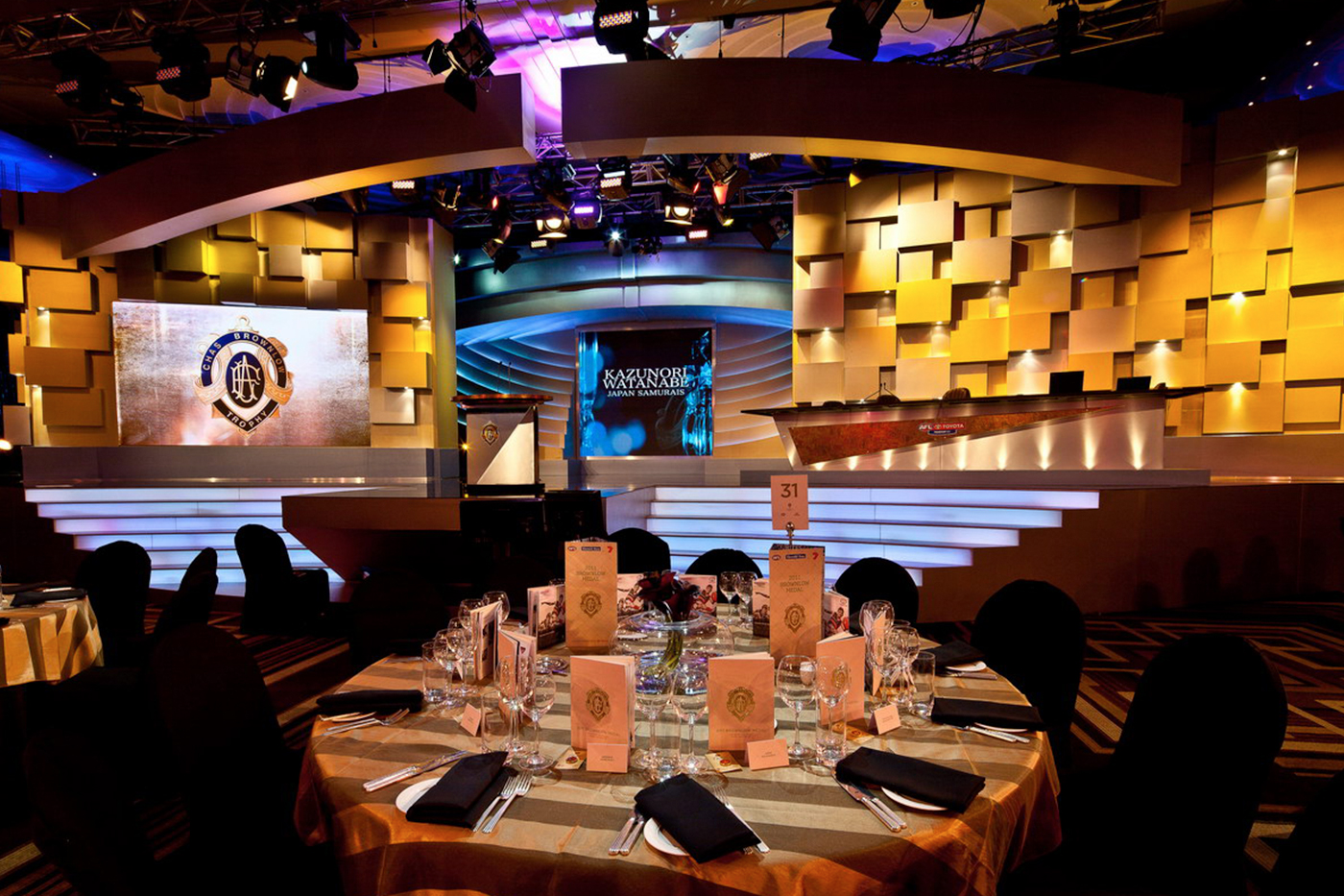 Brownlow Medal Stage Lighting Design LED Screens Digital Display