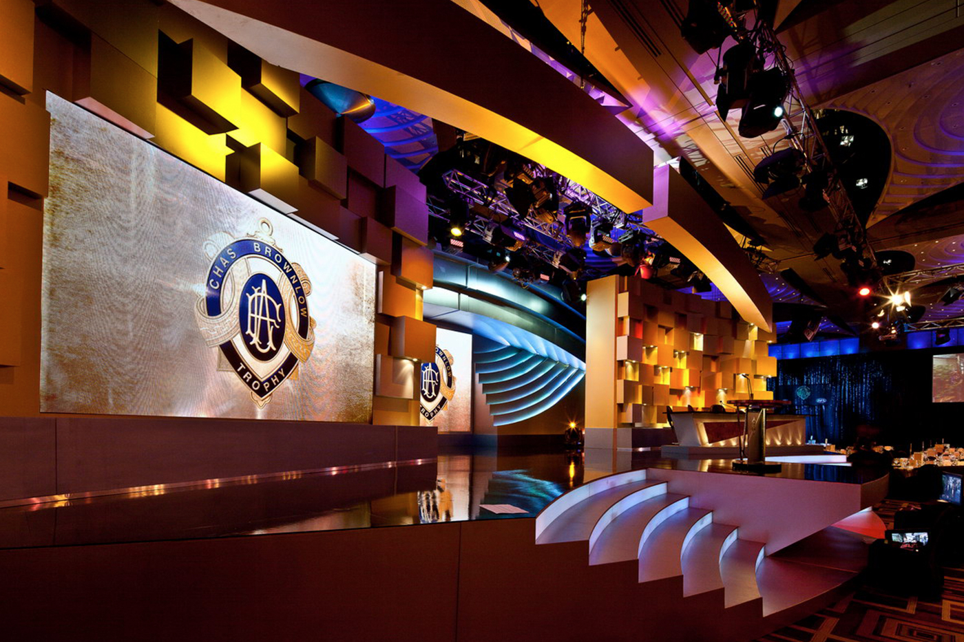 Brownlow Medal Stage Lighting Design LED Screens Digital Display