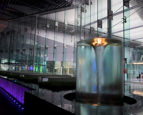 Canberra Airport Water Feature LED Lighting and Building Facade Lighting