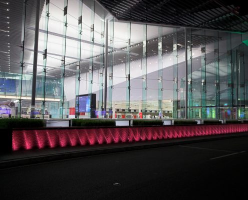 Canberra Airport Water Feature LED Lighting and Building Facade Lighting