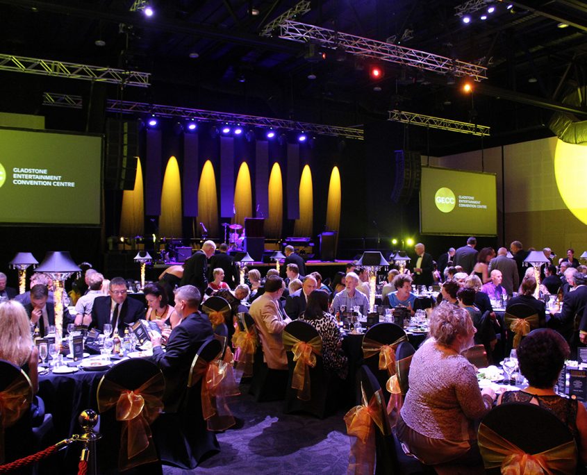 Gladstone Entertainment Centre Stage Lighting Design and LED Screen Panels