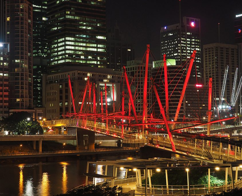 Kurilpa-Bridge-Bris_2 Kurilpa Bridge Brisbane Outdoor LED Architectural Lighting