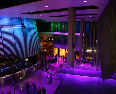 National Institute of Dramatic Arts Colour Changing Event Lighting