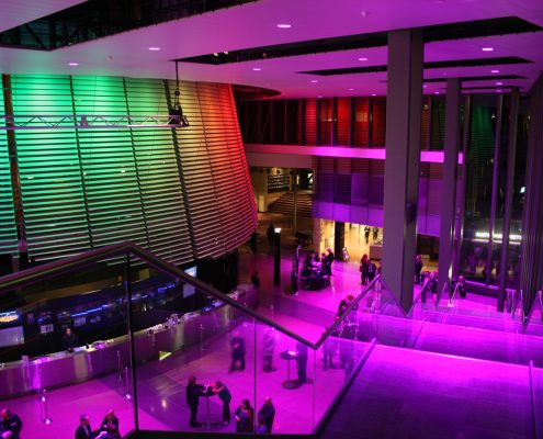 National Institute of Dramatic Arts Colour Changing Event Lighting