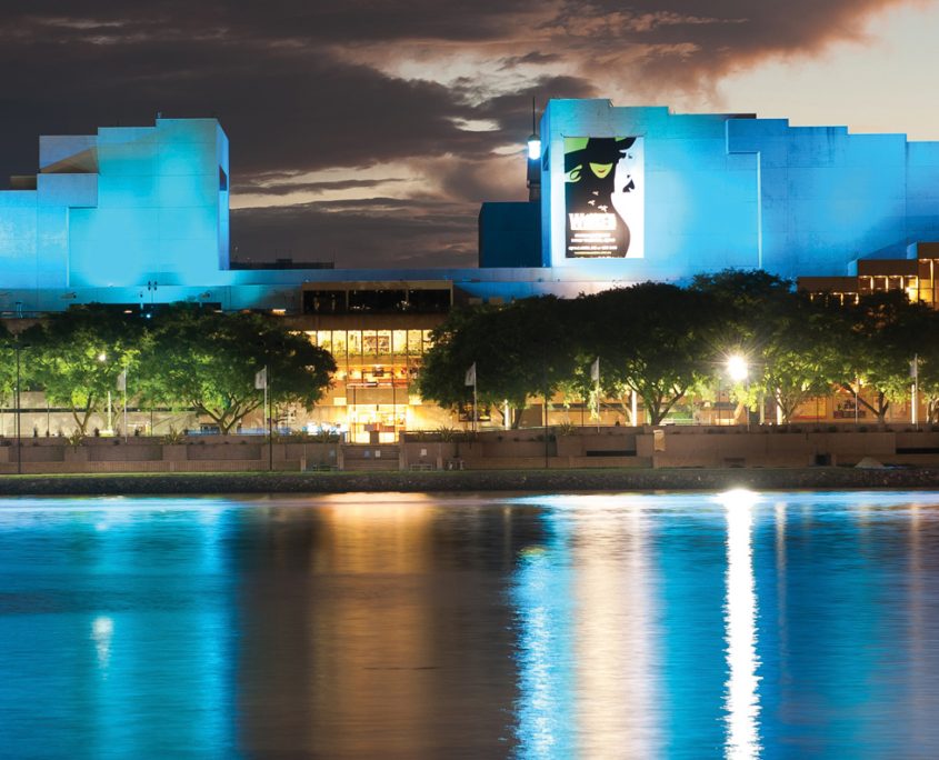 QPAC-1 QPAC Brisbane Facade Building Lighting Smart Illumination