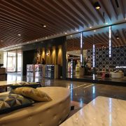 QT Hotel Foyer Artwork Installation Mirror and LED Wall