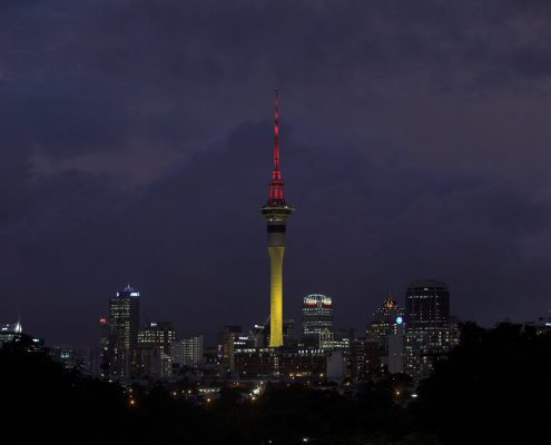 Sky Tower Building Facade Outdoor LED Architectural Lighting