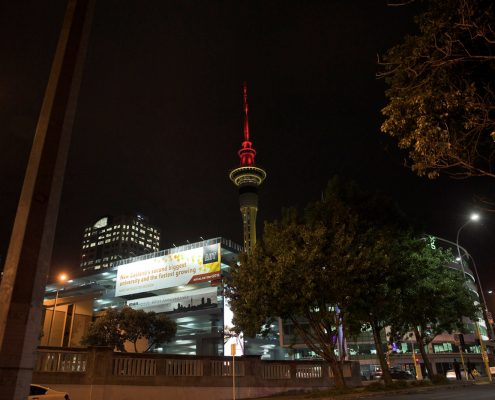 Sky Tower Building Facade Outdoor LED Architectural Lighting