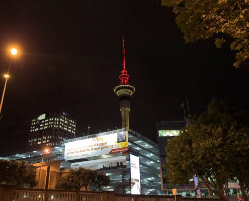 Sky Tower Building Facade Outdoor LED Architectural Lighting