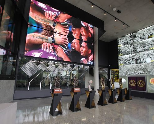 Brisbane Broncos Leagues Club LED Scoreboard and Trophy LED Spot Lights