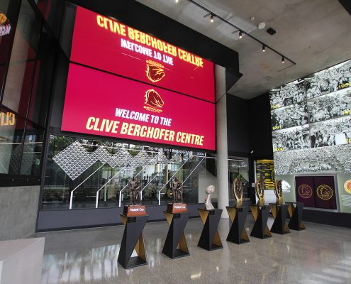 Brisbane Broncos Leagues Club LED Scoreboard and Trophy LED Spot Lights