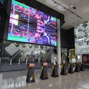 Brisbane Broncos Leagues Club LED Scoreboard and Trophy LED Spot Lights