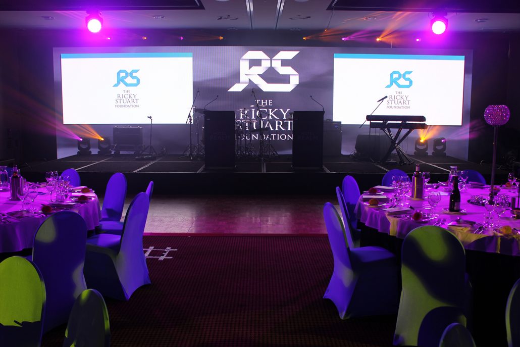 The Ricky Stuart Foundation Function Stage Lighting Design LED Screens and Event Lighting