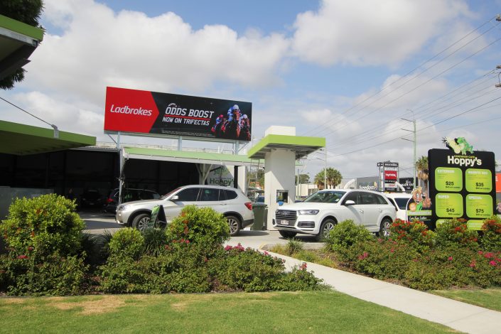 Hoppys Car Wash LED Billboard Southport Gold Coast