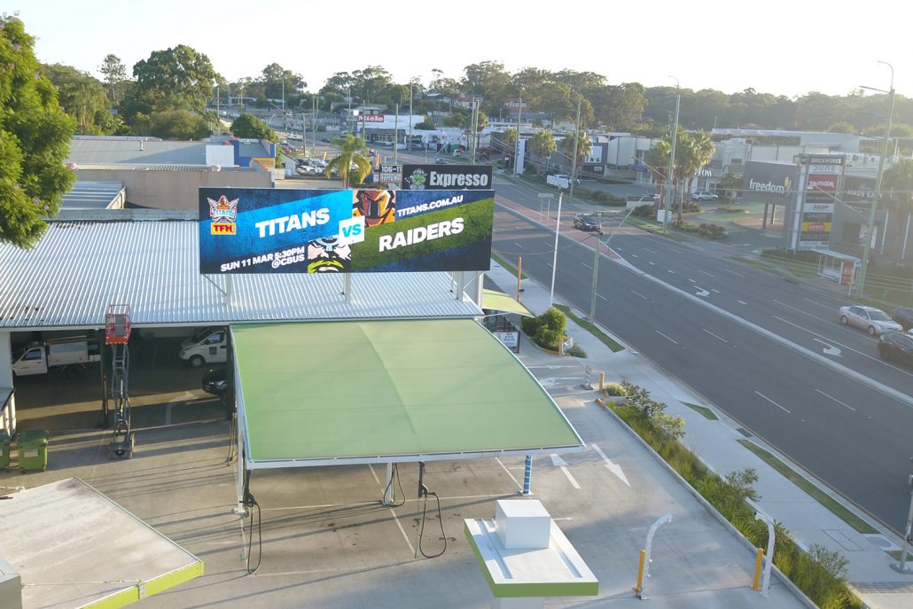 Hoppys Car Wash LED Billboard Southport Gold Coast