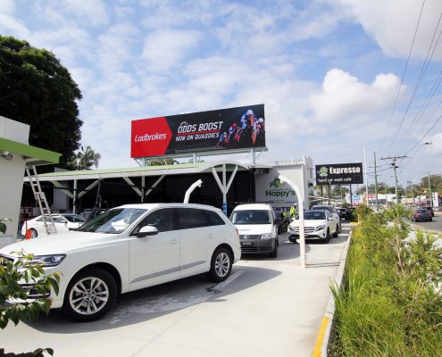 Hoppys Car Wash LED Billboard Southport Gold Coast