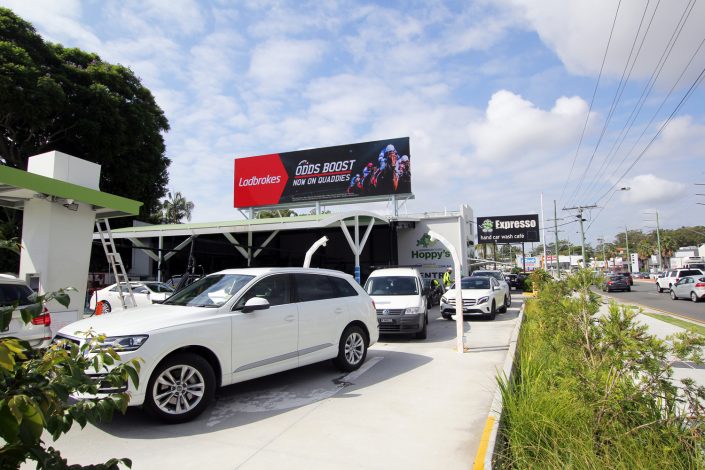 Hoppys Car Wash LED Billboard Southport Gold Coast