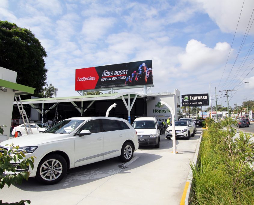Hoppys-4 Hoppys Car Wash LED Billboard Southport Gold Coast