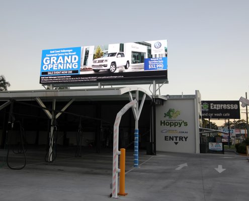 Hoppys Car Wash LED Billboard Southport Gold Coast