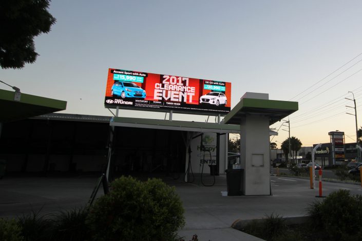 Hoppys Car Wash LED Billboard Southport Gold Coast