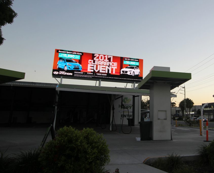 Hoppys-7 Hoppys Car Wash LED Billboard Southport Gold Coast