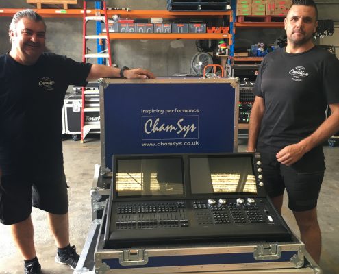 Chamsys Lighting Desk and Creative Production Team