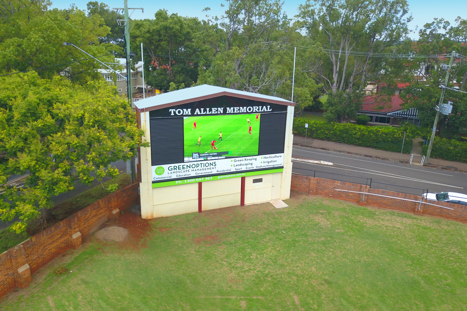 Toowoombah Tom Allen Memorial Oval Outdoor LED Scoreboard