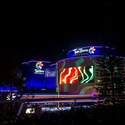 Twin Towns Clubs and Resorts Outdoor LED Building Facade Lighting and Curved LED Screen