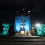 UQ University of Queensland Forgan Smith Building Facade Lighting