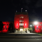 UQ University of Queensland Forgan Smith Building Facade Lighting