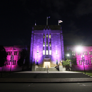 UQ University of Queensland Forgan Smith Building Facade Lighting