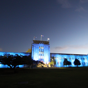 UQ University of Queensland Forgan Smith Building Facade Lighting