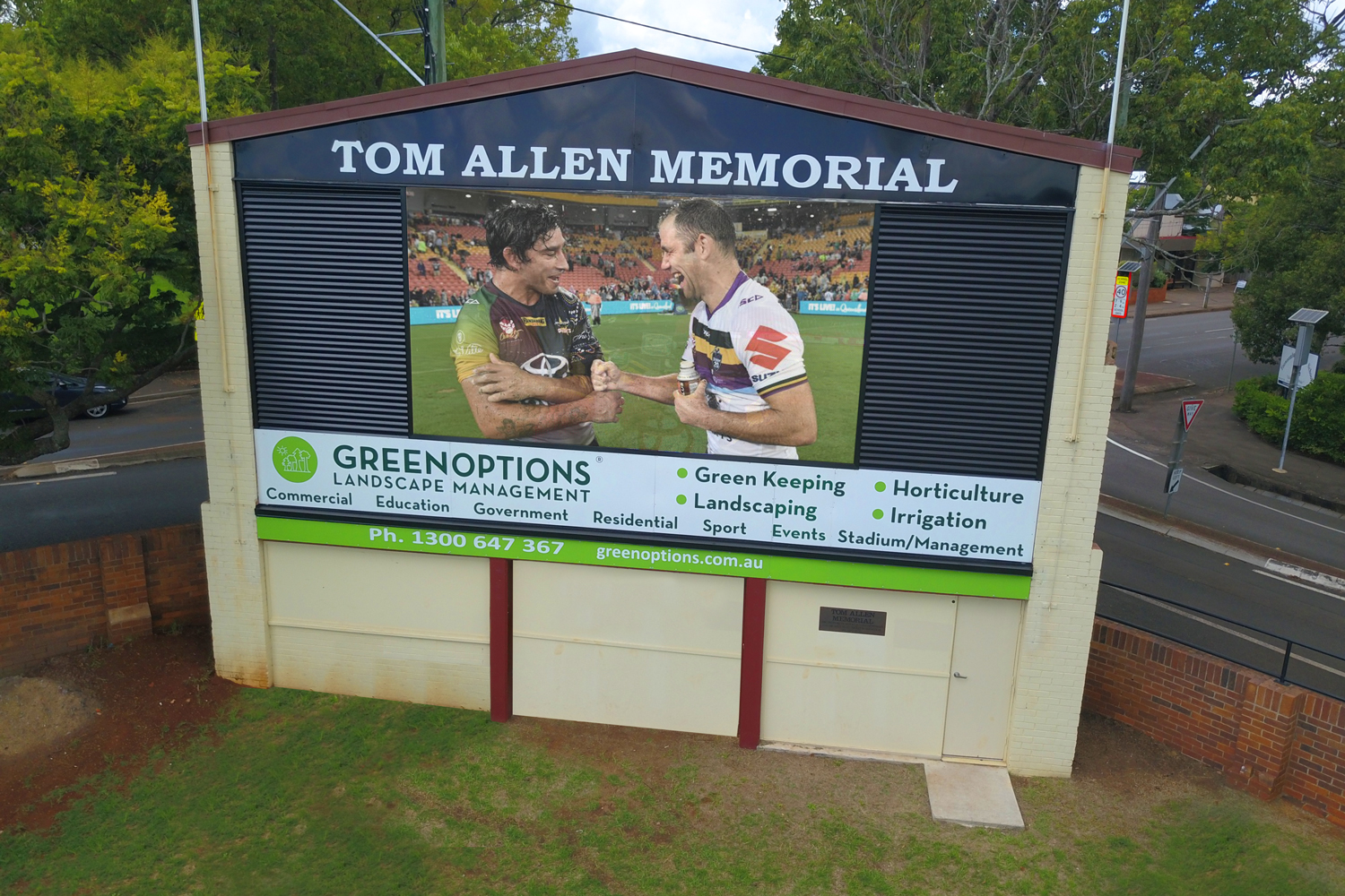 Toowoombah Tom Allen Memorial Oval Outdoor LED Scoreboard