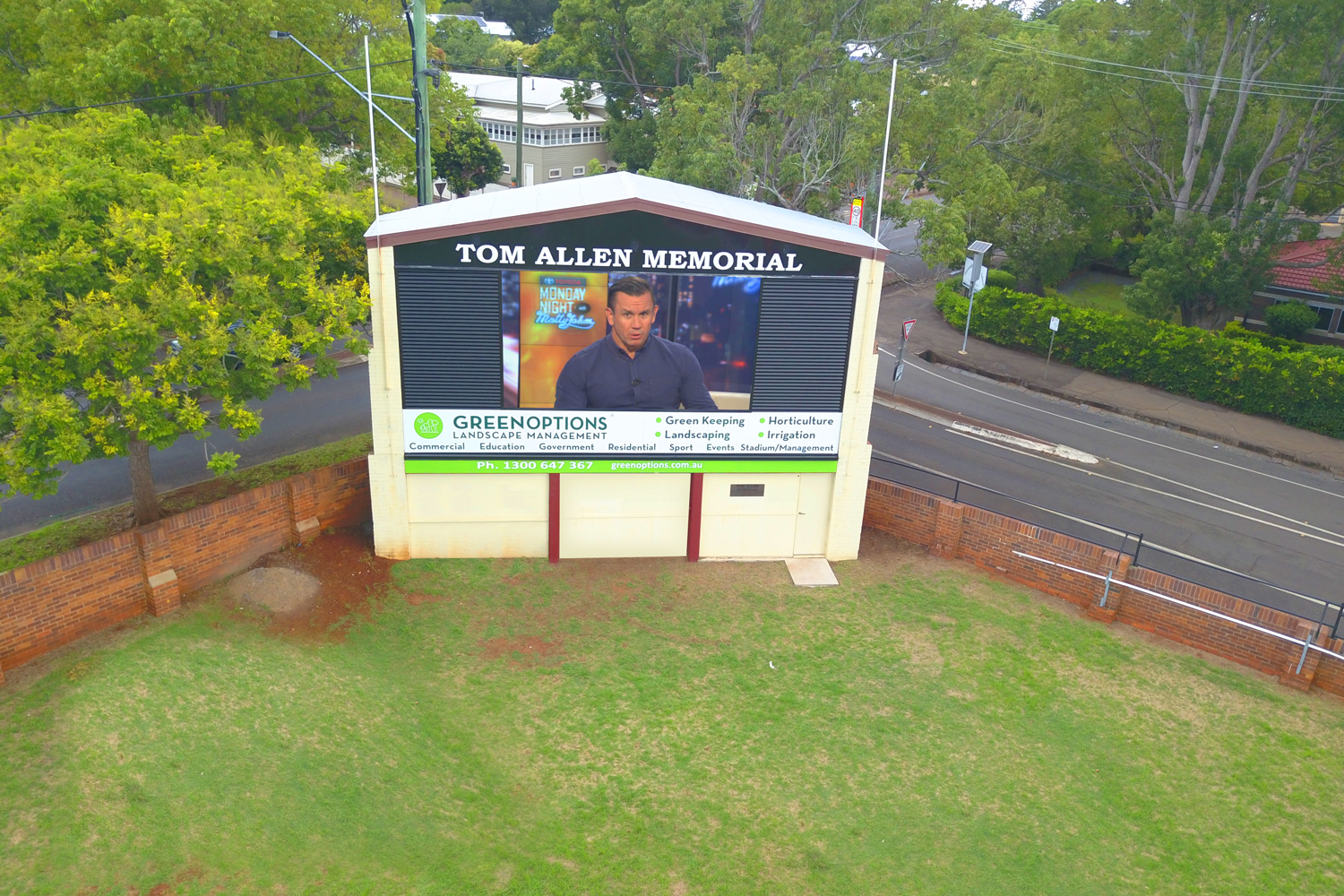 Toowoombah Tom Allen Memorial Oval Outdoor LED Scoreboard