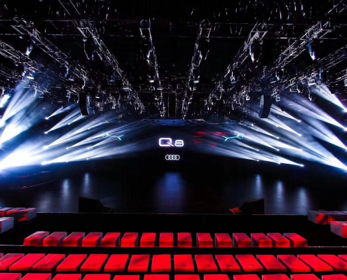 Audi Q8 Announcement Stage LED Screen and Event Lighting