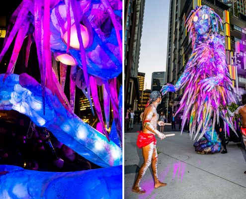 Vivid Festival Sydney The Liminal hour Lighting Display Artowrk