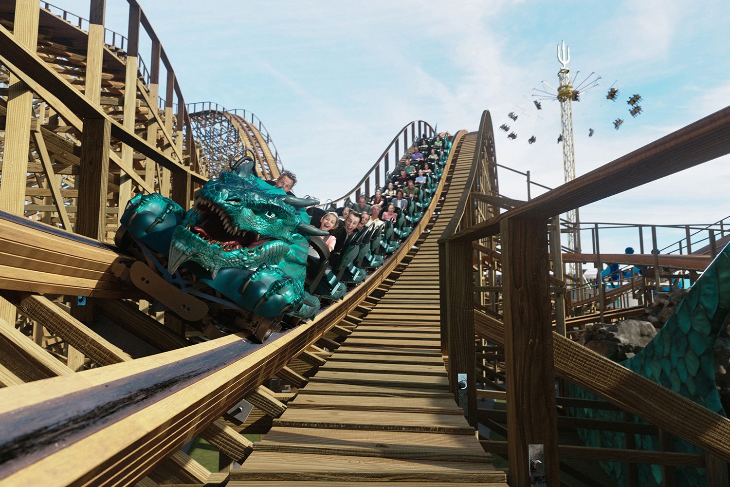 The Parkz Update: Leviathan wooden roller coaster nears completion at Sea  World